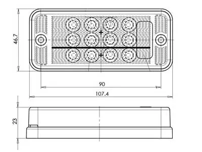 LED Galinis Žibintas su Stabdymo, Posūkio ir Galinėmis Šviesomis, Universalus 12-24V, ECE Patvirtintas - Attēls 4