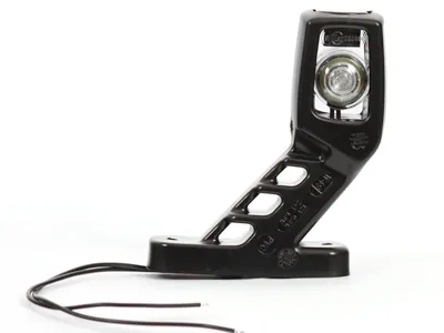 WAS LED Šoninis Gabaritinis Žibintas su 45° Gumine Alkūne, Dvigubos Spalvos (Baltas/Raudonas), ECE Sertifikuotas, 12-24V - Attēls 3