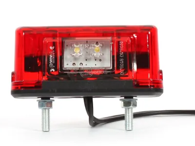 WAS LED Numerio Apšvietimo Žibintas su Raudona Pozicine Funkcija, ECE Sertifikuotas, 12-24V - Ledbarzibintai.lt