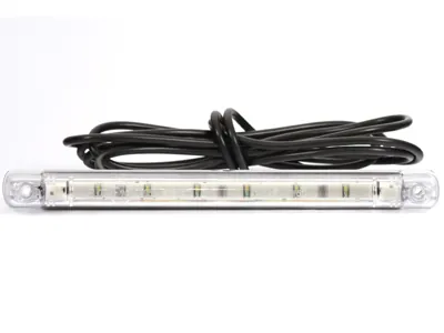 WAS LED Žibintas / DRL - Baltas priekinis pozicinis ir dienos šviesos žibintas, 12-24V, ECE patvirtintas, 6 LED