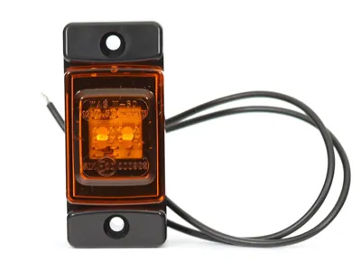 WAS Geltonas (Amber) LED šoninis gabaritinis žibintas, ECE sertifikuotas, 12-24V, vandeniui atsparus