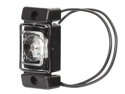 WAS LED Baltas šoninis gabaritinis žibintas - priekinė pozicija, ECE patvirtintas, 12-24V