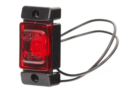 WAS LED Raudonas gabaritinis žibintas, ECE sertifikuotas, 12-24V, vandeniui atsparus