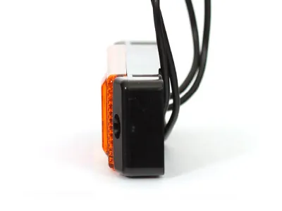 WAS Geltonas LED Šoninis Gabaritinis Žibintas, 12-24V, ECE Sertifikuotas, 5m Laidas - Attēls 2