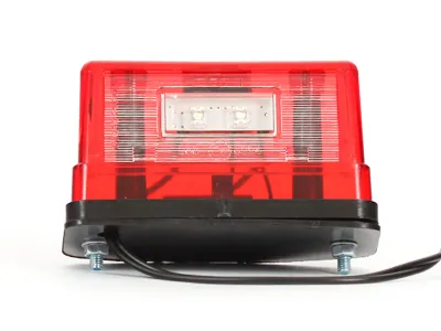 WAS LED Numerio apšvietimo žibintas su galinių pozicijų lemputės funkcija, ECE sertifikuotas, 12-24V, IP66/68 - Ledbarzibintai.lt