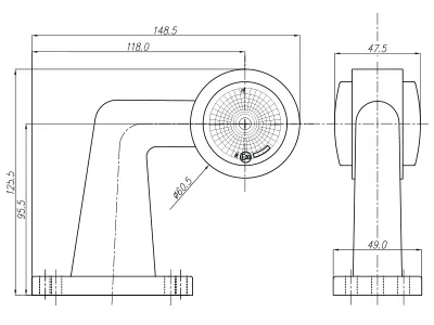 WAS LED šoninis gabaritinis žibintas su 90° guminiu laikikliu, baltos/raudonos spalvos, ECE sertifikuotas, 12-24V - Attēls 2