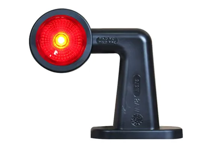 WAS LED šoninis gabaritinis žibintas - 12-24V, su 90° gumine kojele, ECE sertifikatas - Ledbarzibintai.lt