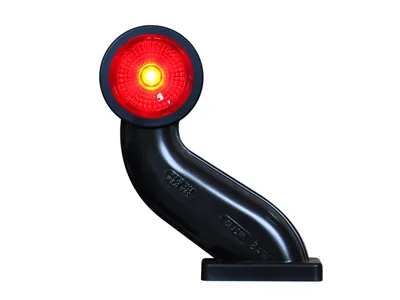 WAS LED Šoninis Gabaritinis Žibintas, Dešininis, Su Guminiu Laikikliu, 12-24V, ECE Sertifikuotas