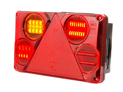 WAS LED Galinis Žibintas Priekaboms | Universalus 12-24V | Daugiafunkcinis su ECE Sertifikatu