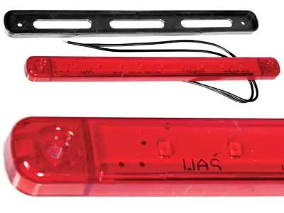 WAS Raudonas LED šoninis gabaritinis žibintas su ECE sertifikatu (12-24V)