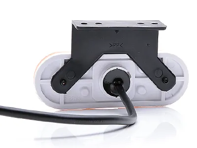 WAS LED Geltonas Šoninis Gabaritinis Žibintas su 90° Montavimo Laikikliu, 12-24V, ECE/E/10R Sertifikuotas - Attēls 2