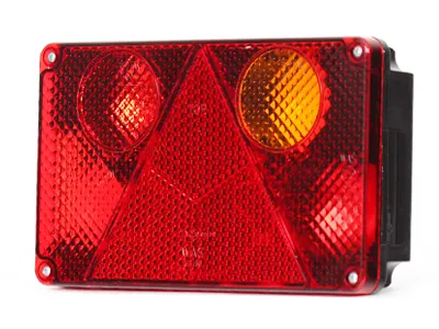 WAS Galinis Žibintas su Rūko Šviesa ir Numerio Apšvietimu, 5 Funkcijos, ECE, IP56, 12-24V