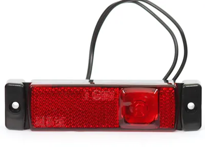 WAS LED Raudonas Galinis Pozicinis Žibintas - ECE Sertifikuotas, 12-24V, Dulkėms ir Vandeniui Atsparus