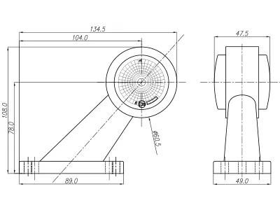WAS LED šoninis gabaritinis žibintas - Dešininis, 45° guminiu laikikliu, baltas/raudonas, ECE sertifikuotas, 12-24V - Attēls 2