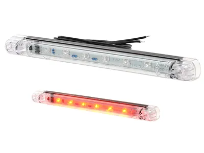 LED Stabdžių Žibintas su Skaidriu Lęšiu, Paviršinis Tvirtinimas, ECE Sertifikuotas, 12-24V - Ledbarzibintai.lt