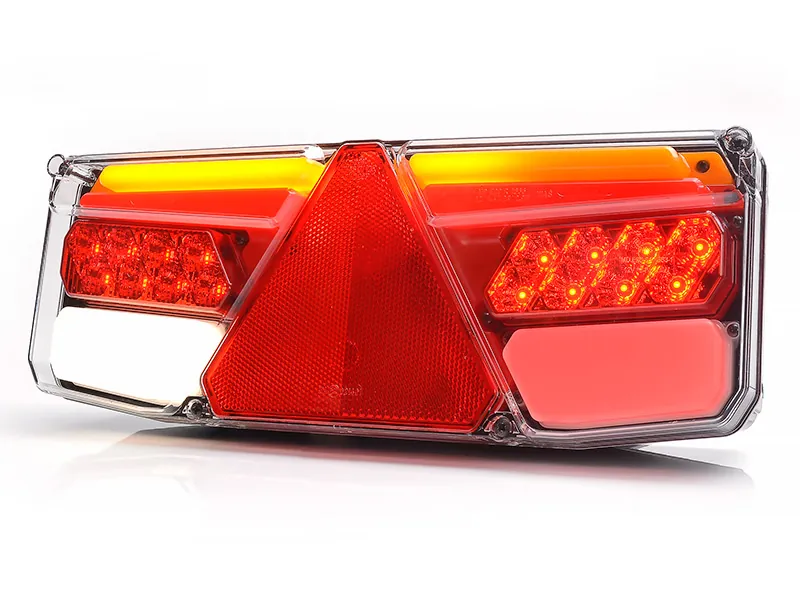 WAS Dinaminis LED Galinis Žibintas Priekaboms ir Puspriekabėms 12-24V, IP56, 2m Kabelis