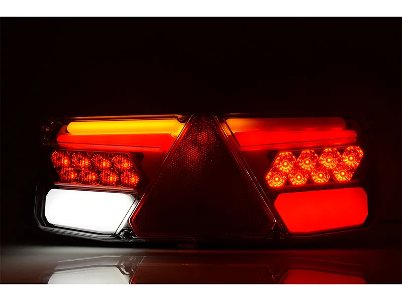 WAS Dinaminis LED Galinis Žibintas Priekaboms ir Puspriekabėms 12-24V, IP56, 2m Kabelis - Attēls 4