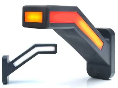 WAS LED šoninis gabaritinis žibintas su difuziniu lęšiu, 12-24V, ECE sertifikuotas, dinaminis posūkių indikatorius