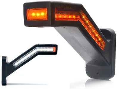 WAS LED Šoninis Gabaritinis Žibintas su Stabdymo Funkcija, ECE Patvirtintas, 12/24V
