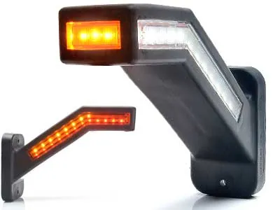 WAS LED Šoninis Gabaritinis Žibintas su Stabdymo Funkcija, 12/24V, IP66/68, ECE R6/R7/R91/R10 Sertifikuotas - Attēls 2