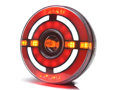 WAS LED Galinis Žibintas - Daugiafunkcinis (stabdymo, posūkio, rūko, atbulinės eigos) ECE Sertifikuotas 12-24V
