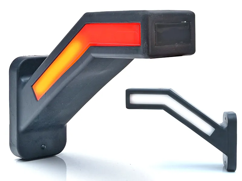 WAS LED Šoninis Gabaritinis Žibintas su Dinamine Posūkio Funkcija, 12-24V, IP6X9K, ADR/ECE Sertifikuotas