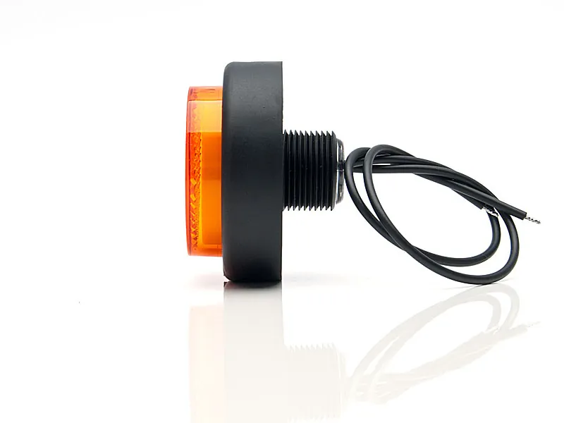 WAS Geltonas LED šoninis gabaritinis žibintas, 3 LEDs, 12-24V, ECE R10/R91 sertifikuotas - Attēls 2