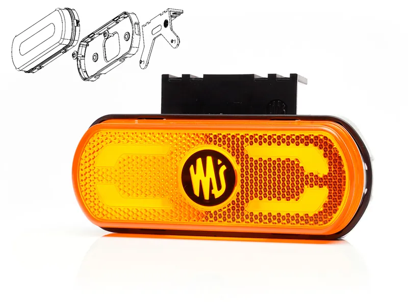 Was LED Šoninis Gabaritinis Žibintas su Posūkio Indikatoriumi - 12/24V, ECE/ADR Sertifikuotas