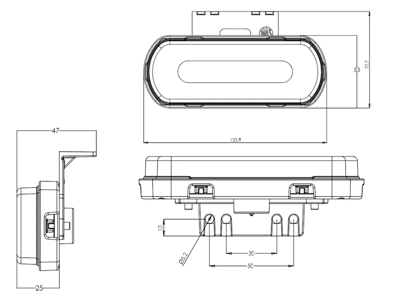 Was LED Šoninis Gabaritinis Žibintas su Posūkio Indikatoriumi - 12/24V, ECE/ADR Sertifikuotas - Attēls 2