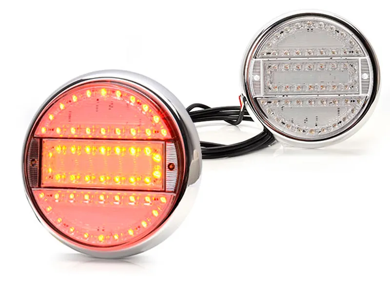 WAS LED galinis žibintas - daugiafunkcinis, 12/24V, ECE ir ADR sertifikuotas apvalus žibintas