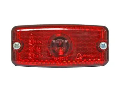 Raudonas halogeninis šoninis gabaritinis žibintas su atšvaitu - universalus 86mm gabaritinis žibintas - Ledbarzibintai.lt