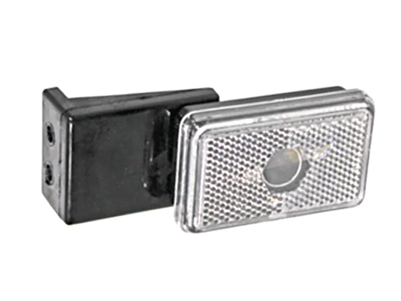 Baltas halogeninis šoninis gabaritinis žibintas su atšvaitu ir laikikliu (SV8.5)