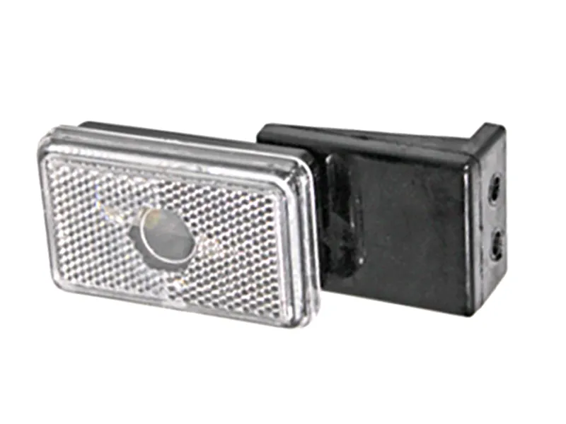 Baltas halogeninis šoninis gabaritinis žibintas su atšvaitu ir laikikliu SV8.5