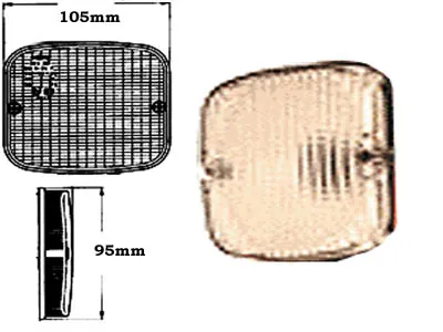 Atsarginis Skaidrus Stiklo Dangtelis Halogeniniam/Xenoniniam Švyturėliui - 110x100mm