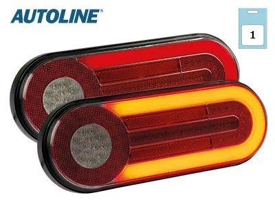 AUTOLINE LED-Tail Light Dinaminis Galinis Žibintas 12-24V, 290x107x28mm, -40°C...+65°C - Ledbarzibintai.lt