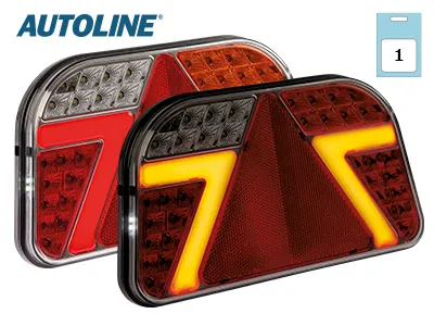 AUTOLINE LED Galinis Žibintas - Daugiafunkcinis Priekabos Šviestuvas (12-24V, IP67, -40°C - +65°C)