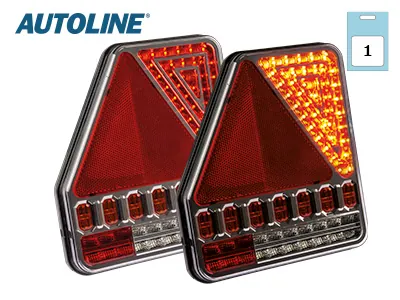 AUTOLINE Daugiafunkcinis LED Galinis Žibintas 12-24V - Su Dinaminiais Posūkio Rodikliais (-40°C/+65°C)