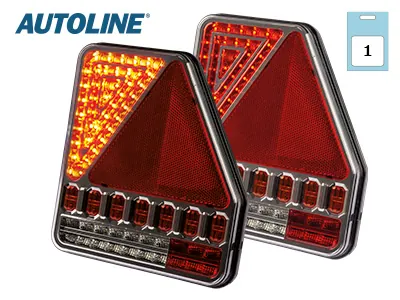 AUTOLINE LED Galinis Žibintas su Dinamine Posūkio Indikacija, Darbinė Temperatūra -40°C/+65°C, 12-24V