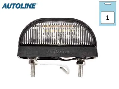 AUTOLINE LED Numerio Apšvietimas, Juodas, 5 LED, 12-24V, E-Sertifikuotas