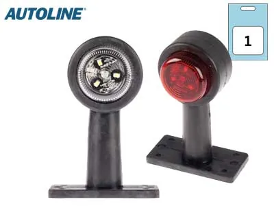 AUTOLINE LED Šoninis Gabaritinis Žibintas su Guminu Laikikliu, 12-24V, E Patvirtintas