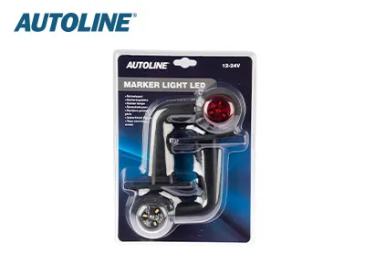AUTOLINE LED šoniniai gabaritiniai žibintai su 90° gumine kojele, 12-24V, E-patvirtinti - Attēls 2