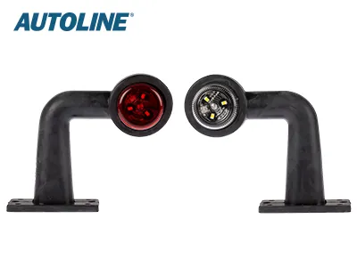 AUTOLINE LED šoniniai gabaritiniai žibintai su 90° gumine kojele, 12-24V, E-patvirtinti - Attēls 3