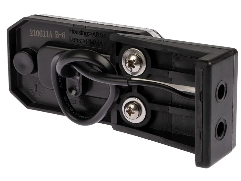 AUTOLINE Baltas LED Šoninis Gabaritinis Žibintas su Atšvaitu ir Laikikliu (12-24V) - Attēls 2