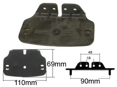 Universali tvirtinimo bazė žibintams su 90 mm varžtų tarpais - Clamp Base Montavimo Priedas - Ledbarzibintai.lt