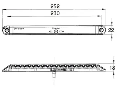 Proplast LED Galinis Žibintas - Daugiafunkcinis 12V Vandeniui Atsparus ECE/ADR Patvirtintas Žibintas - Attēls 2
