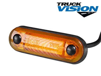TRUCKVISION LED Šoninis Gabaritinis Žibintas - Geltonas, Įleidžiamo Montavimo, 10-30V, E Sertifikuotas