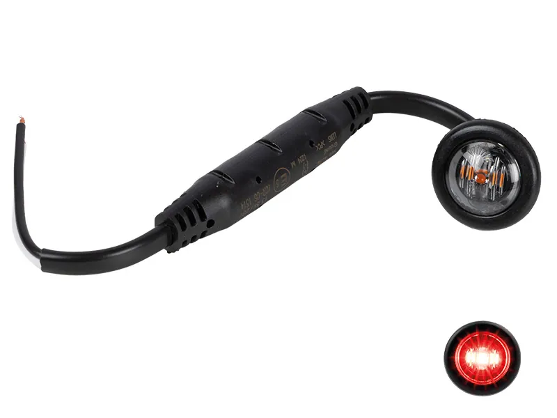 OPTIBEAM DARK PHANTOM LED Raudonas Šoninis Gabaritinis Žibintas - 8-32V, ECE R148, R10 Patvirtinimai