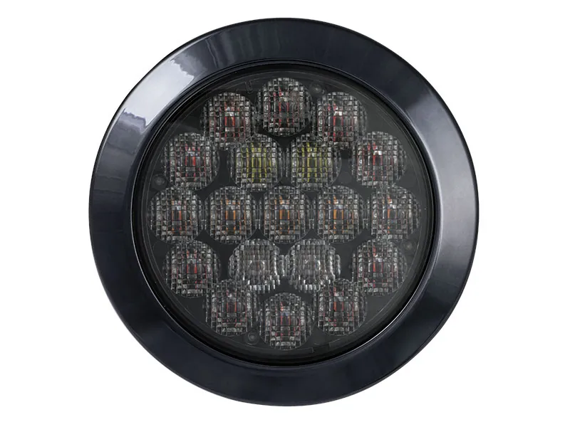 OPTIBEAM Dark Phantom apvalus LED galinis žibintas Ø155mm, 5m ADR kabelis - Attēls 2