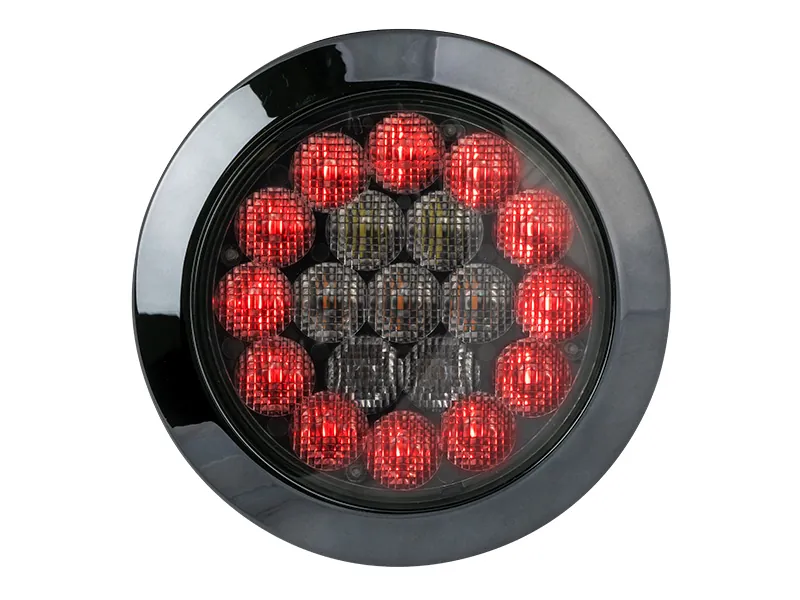 OPTIBEAM Dark Phantom apvalus LED galinis žibintas Ø155mm, 5m ADR kabelis - Attēls 3