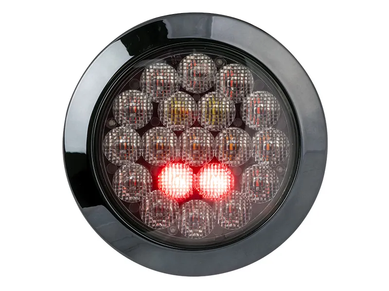 OPTIBEAM Dark Phantom apvalus LED galinis žibintas Ø155mm, 5m ADR kabelis - Attēls 4